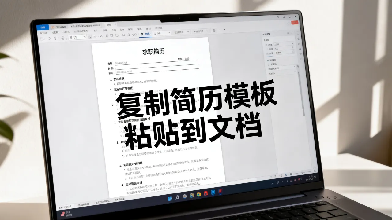 求职简历模板怎么复制,简历模板如何复制到文档里