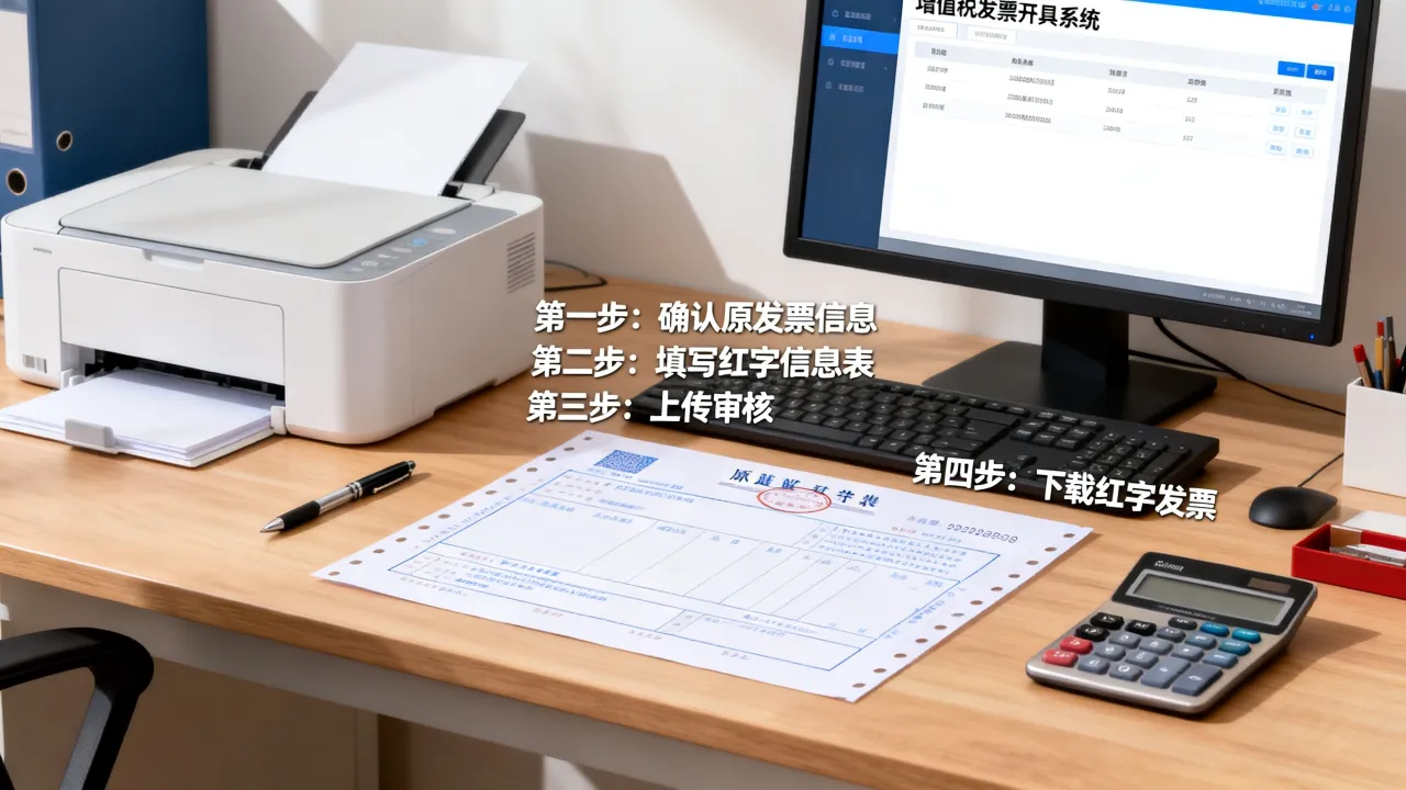如何开具红字普通发票，红字发票红冲操作流程是什么？