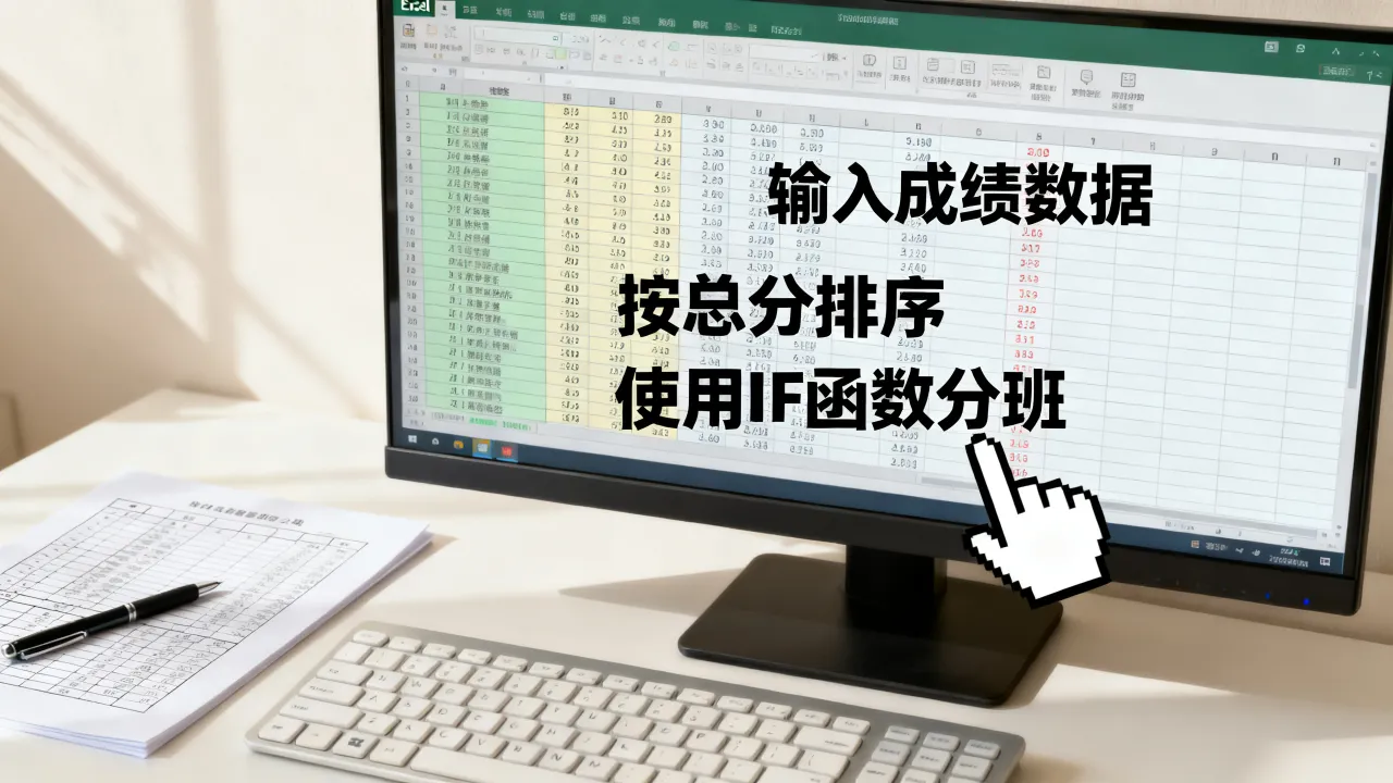电脑表格怎么分班，Excel表格如何按成绩自动分班？