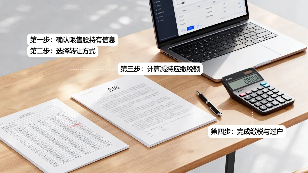 个人限售股如何转让,减持缴税流程是什么