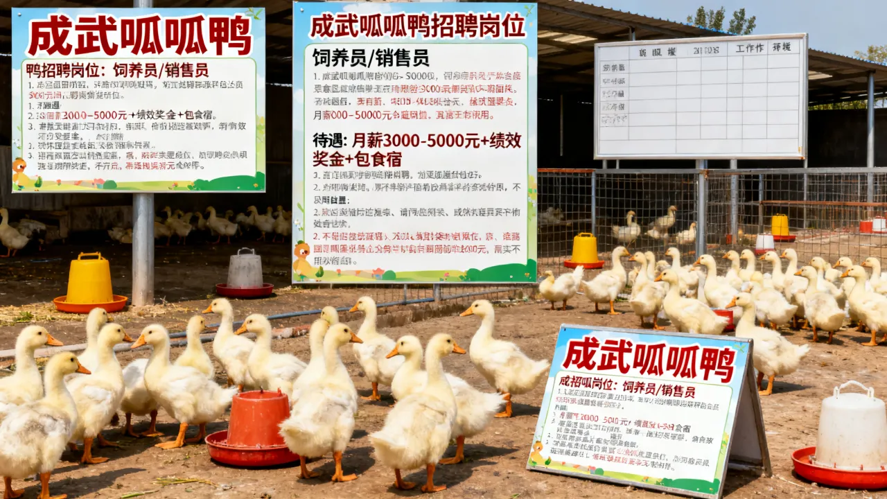 成武呱呱鸭招聘信息,成武呱呱鸭待遇怎么样?-图1 成武呱呱鸭招聘信息,成武呱呱鸭待遇怎么样?-图1