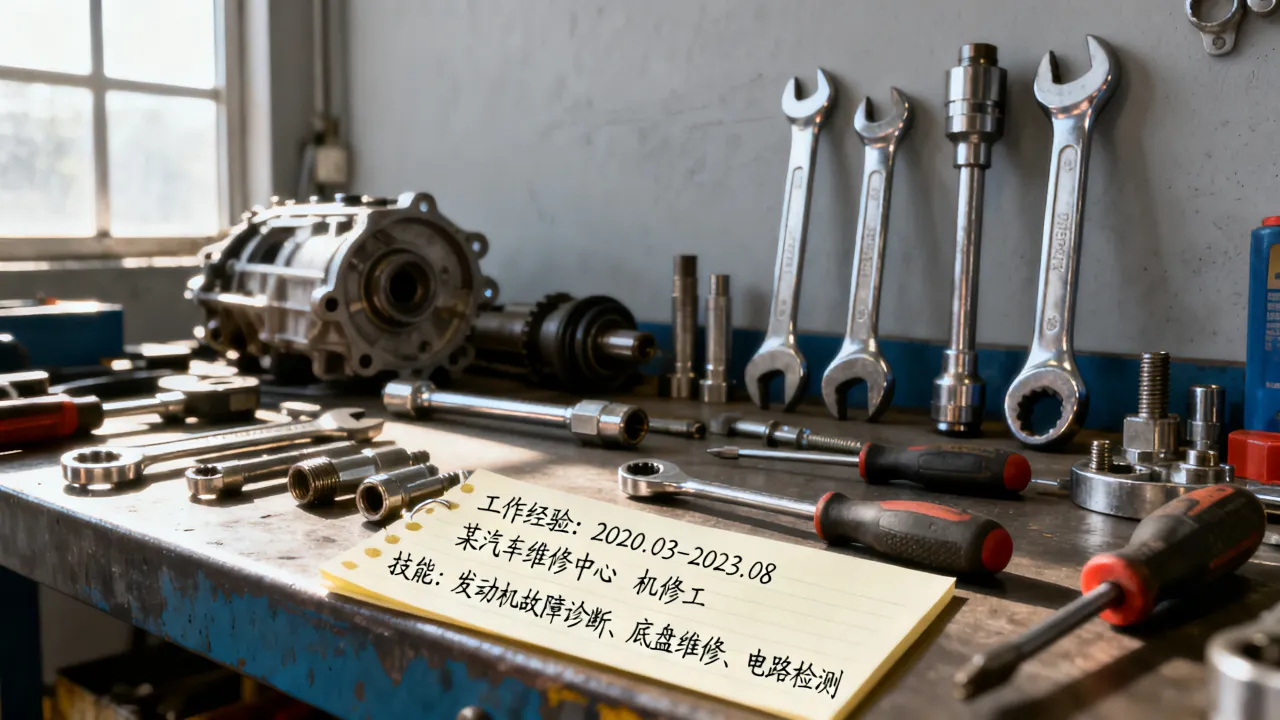 汽车机修简历怎么写?汽修工简历工作经验怎么写-图2 汽车机修简历怎么写?汽修工简历工作经验怎么写-图2