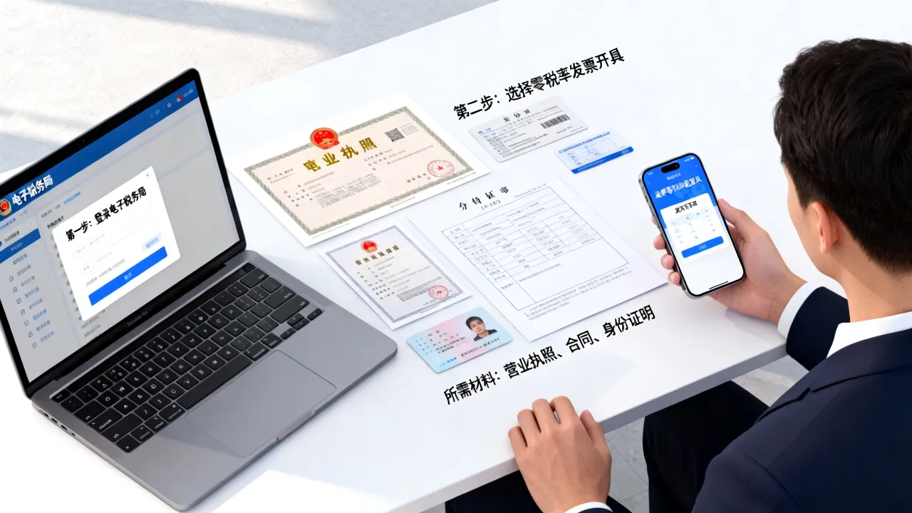 如何开具零税率发票,网上办理流程及所需材料有哪些?-图1 如何开具零税率发票,网上办理流程及所需材料有哪些?-图1