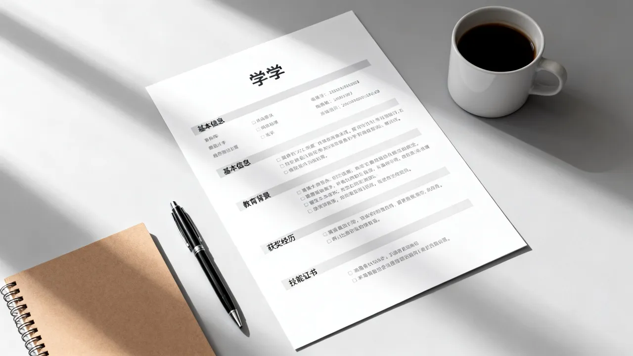 求学简历怎么写图片？附范文模板大全，怎么写好个人简历
