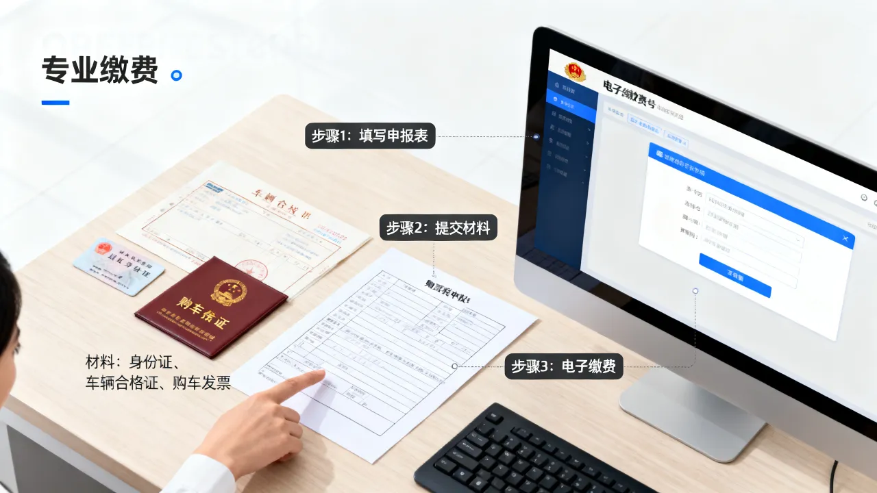 车辆购置税如何办理？去哪里交税最方便，流程材料全攻略