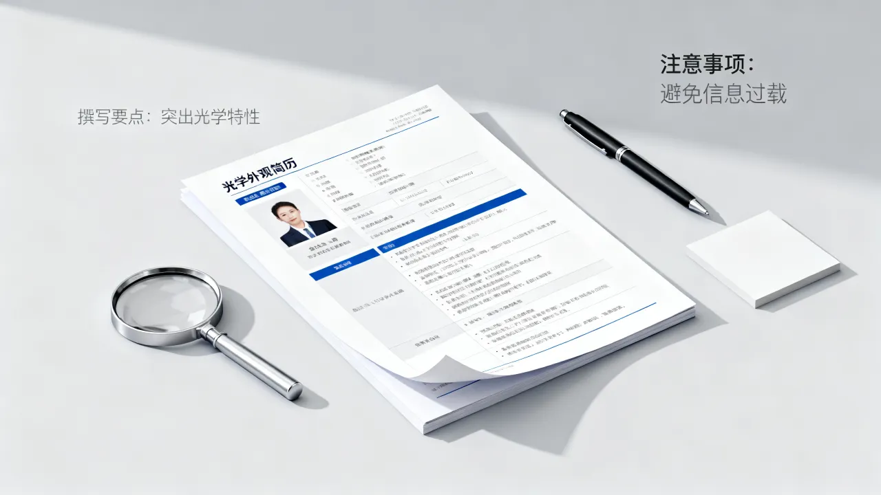 光学外观简历怎么写，有哪些注意事项和常见错误？