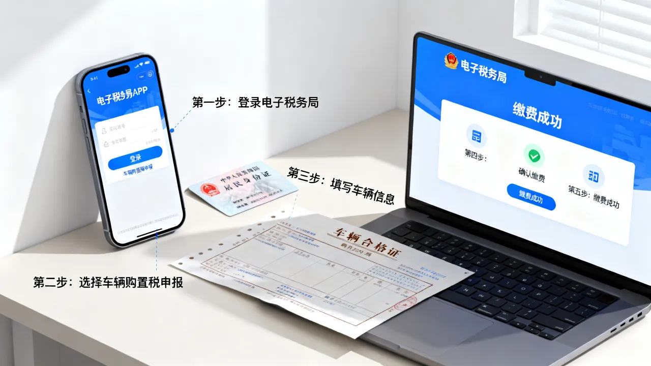 如何缴纳汽车购置税?新车购置税网上缴费流程步骤详解-图2 如何缴纳汽车购置税?新车购置税网上缴费流程步骤详解-图2