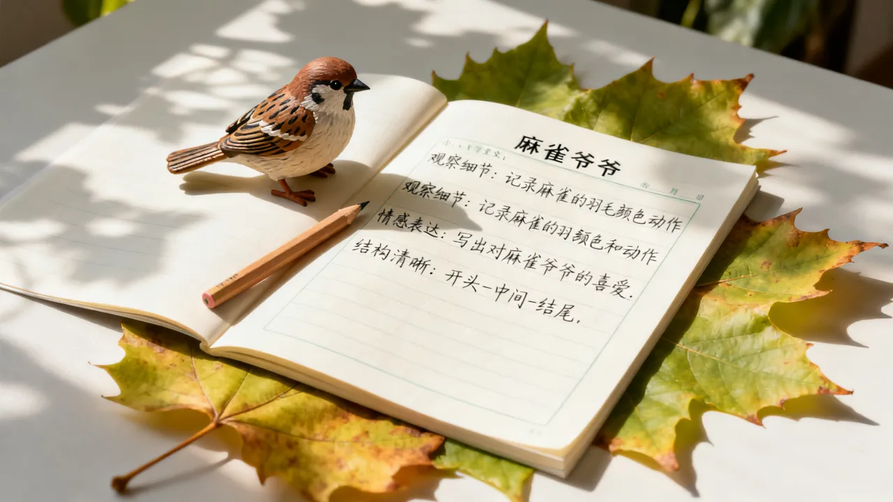 麻雀爷爷作文怎么写，小学生记叙文写作技巧有哪些