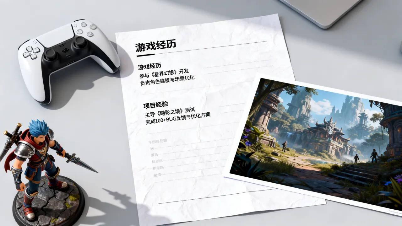 简历怎么添加游戏经历，怎么写进项目经验更出彩
