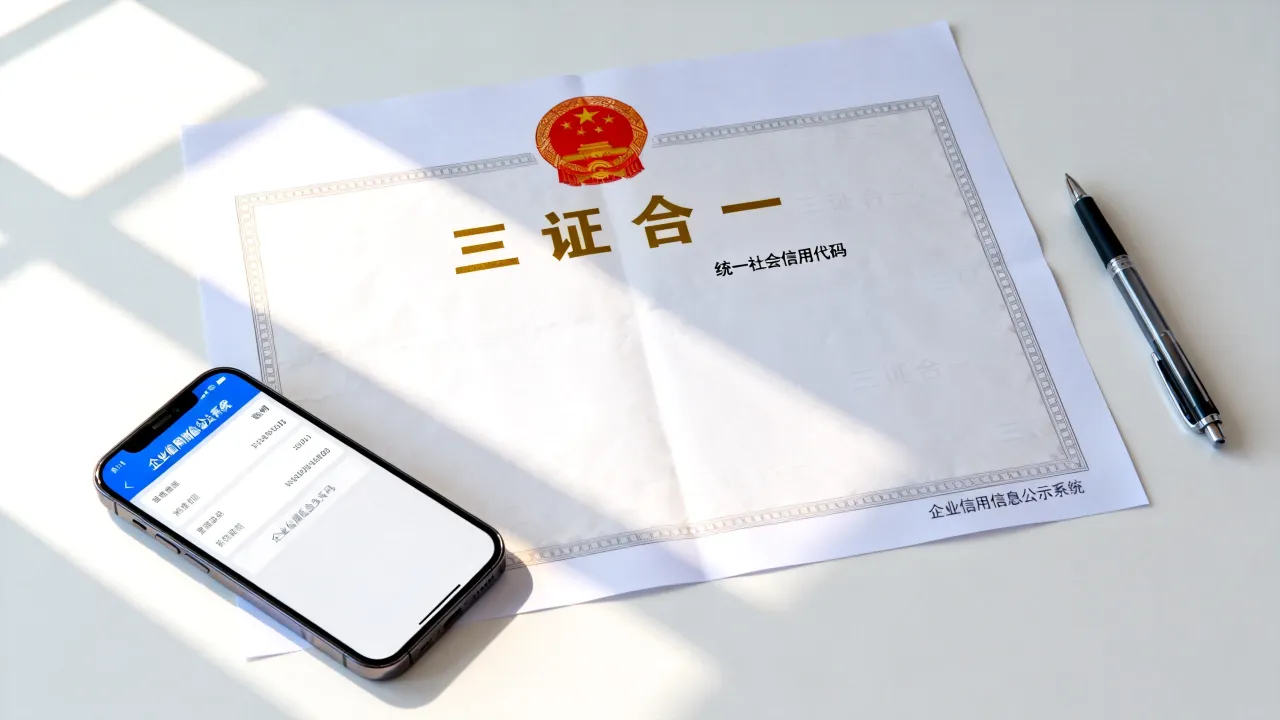 如何识别三证合一,三证合一营业执照怎么查询真伪?-图3 如何识别三证合一,三证合一营业执照怎么查询真伪?-图3