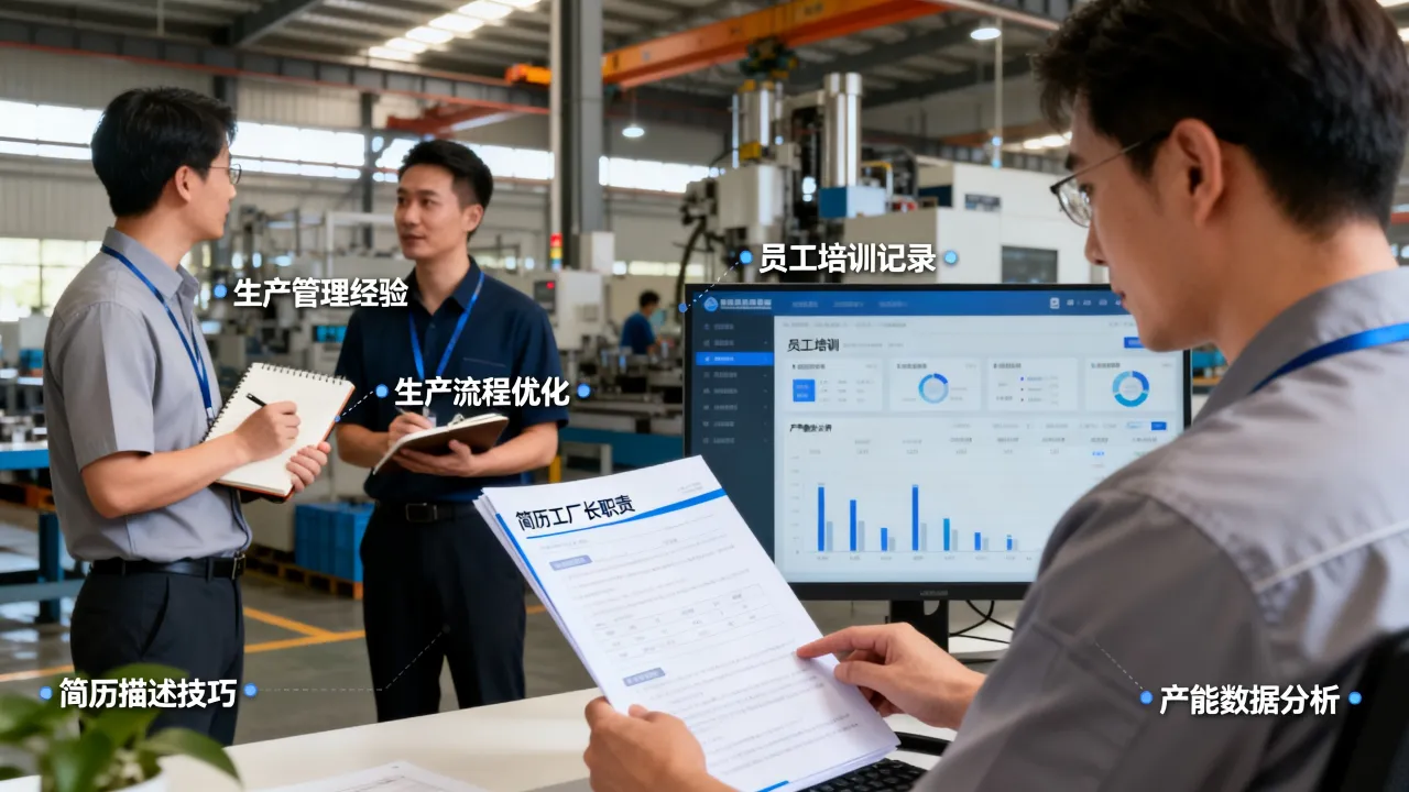 简历工厂厂长怎么描述，生产管理经验怎么写，简历描述技巧-图1