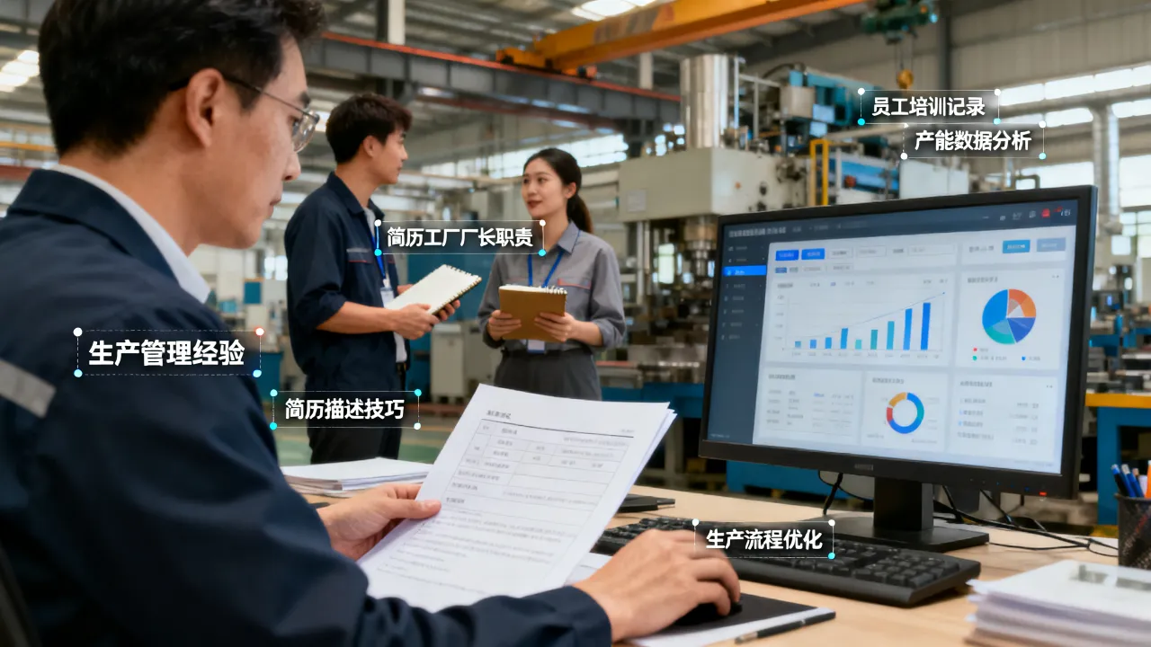 简历工厂厂长怎么描述，生产管理经验怎么写，简历描述技巧-图3