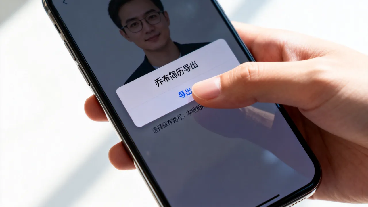乔布简历手机怎么导出，如何在手机上导出乔布简历-图2