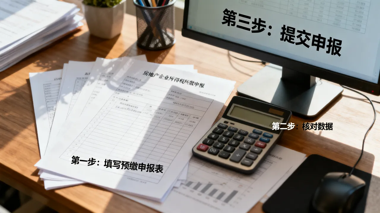 房地产所得税如何预缴,房地产企业所得税预缴申报流程-图3 房地产所得税如何预缴,房地产企业所得税预缴申报流程-图3