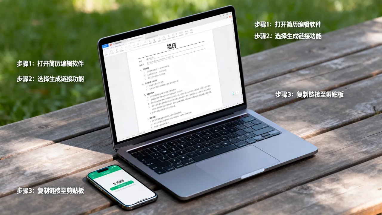 怎么制作链接到简历,简历链接生成怎么弄