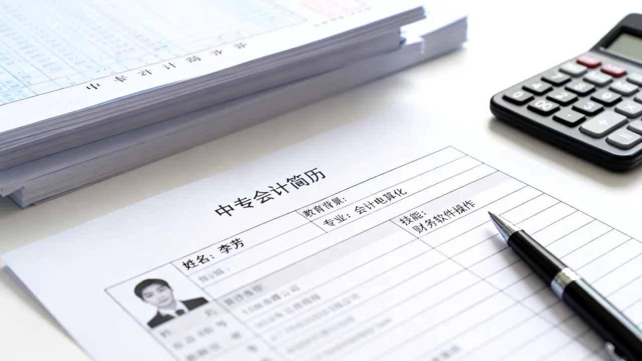 中专会计怎么写简历，中专会计简历范文模板怎么写-图1