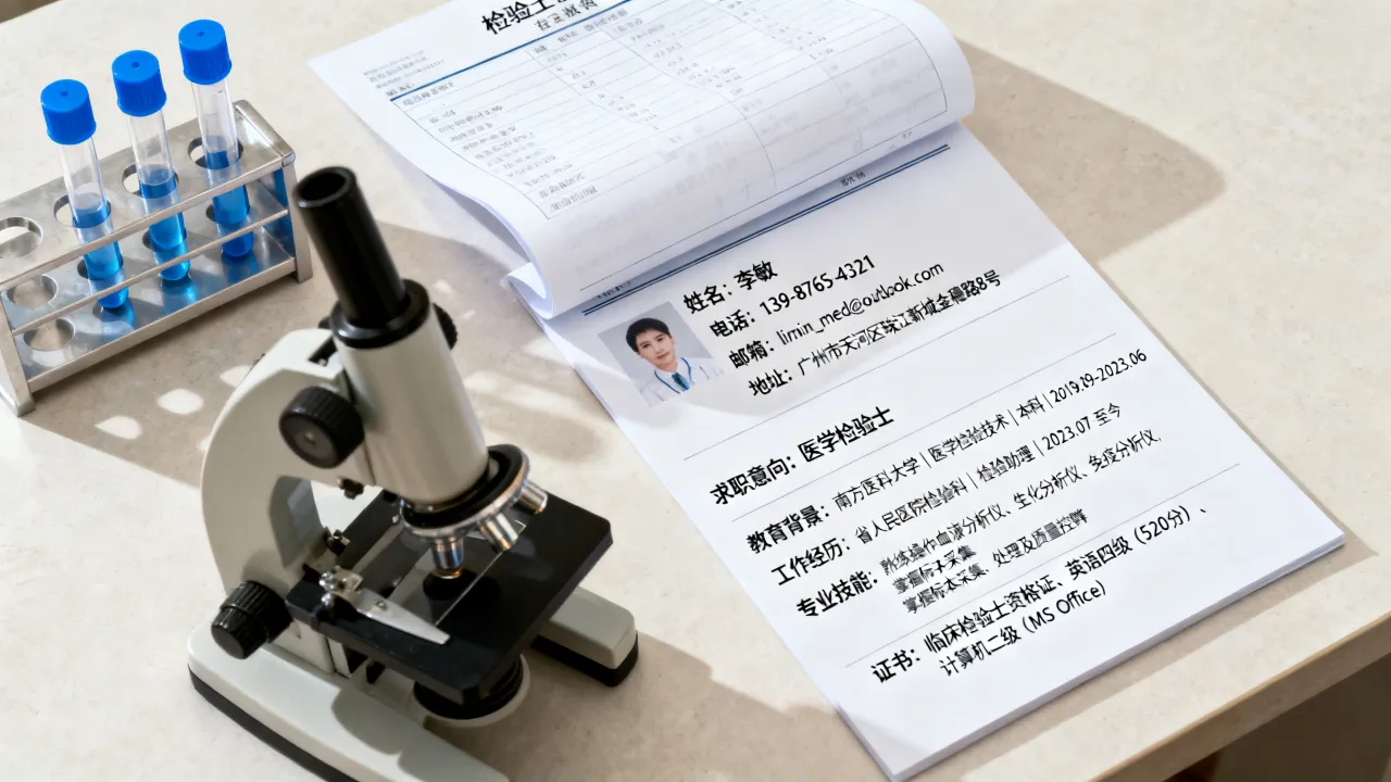 检验士简历怎么写才能有面试机会,检验士简历模板范文是什么