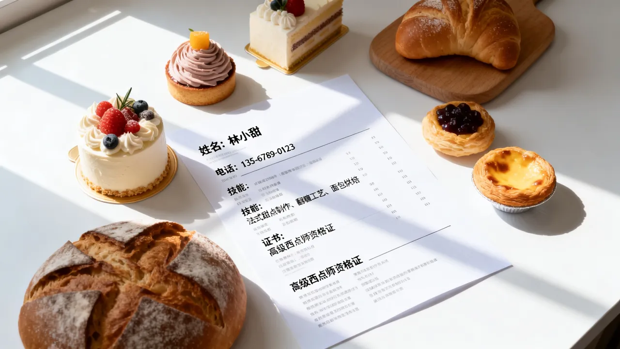 西点专业怎么写简历,西点师简历如何写才加分-图2 西点专业怎么写简历,西点师简历如何写才加分-图2