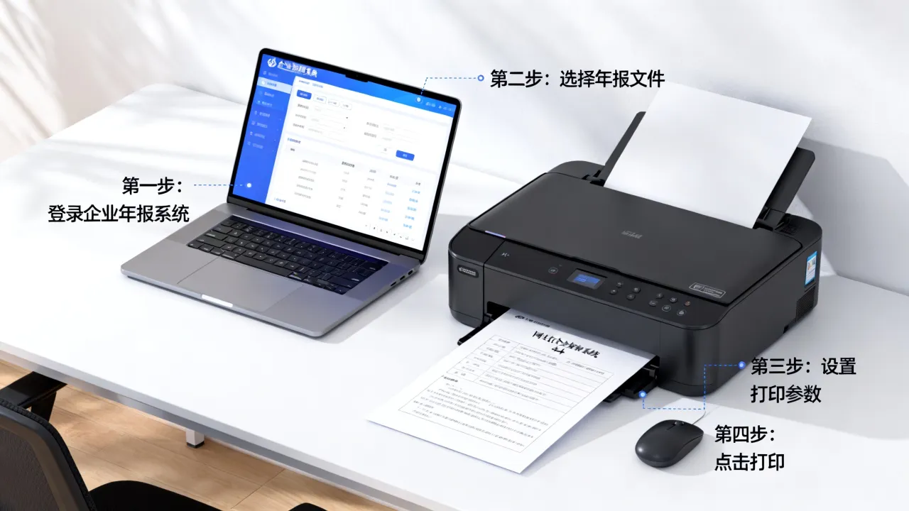 如何打印企业年报,网上打印具体步骤是什么?