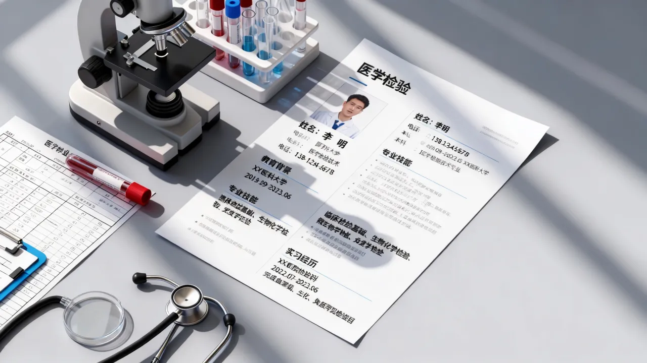 检验专业怎么写简历？医学检验专业简历模板范文去哪里找