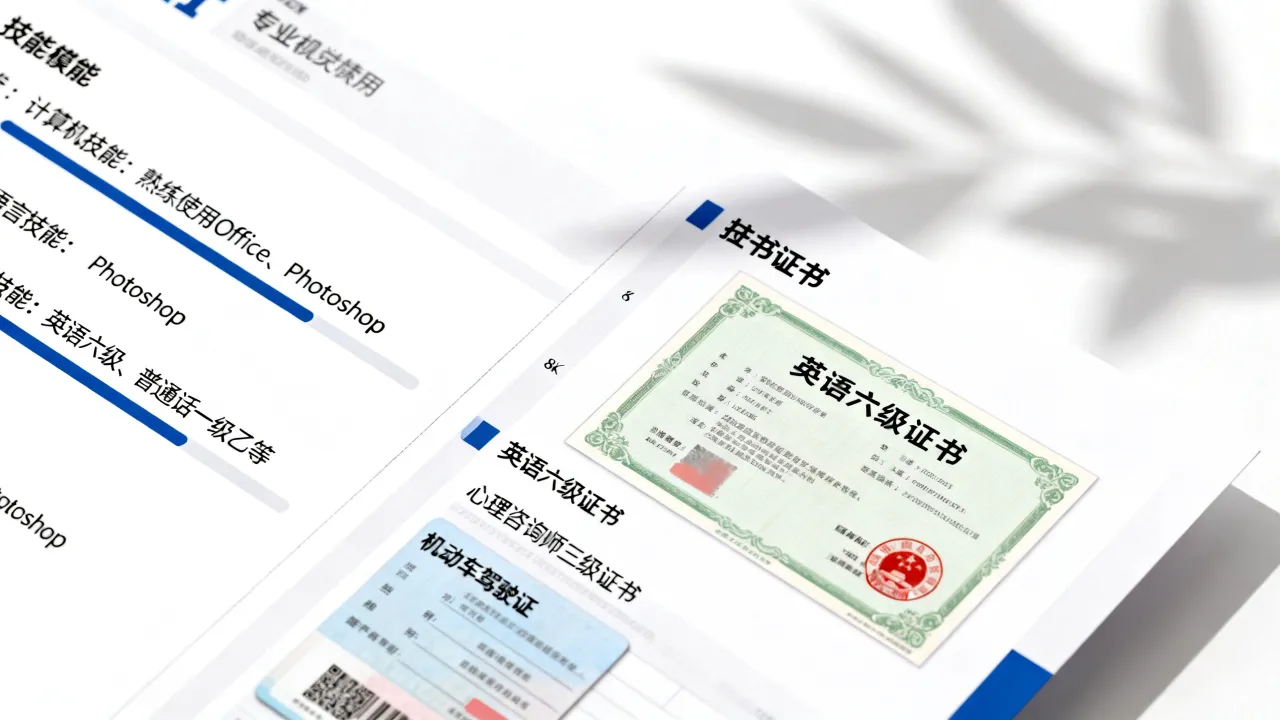 技能及证书怎么填？简历中技能及证书怎么填写才规范？