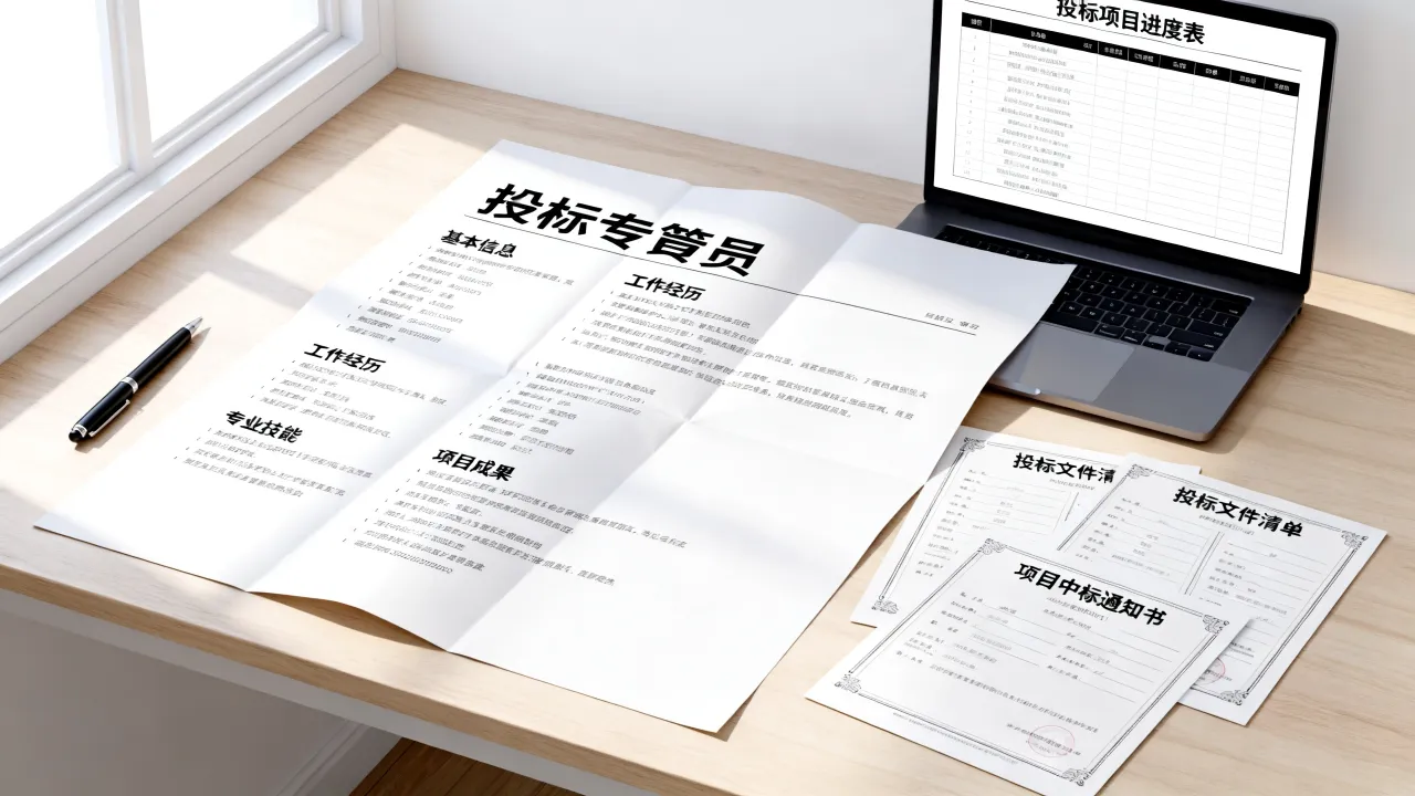 投标工作简历怎么写才能打动HR?投标专员简历模板指南