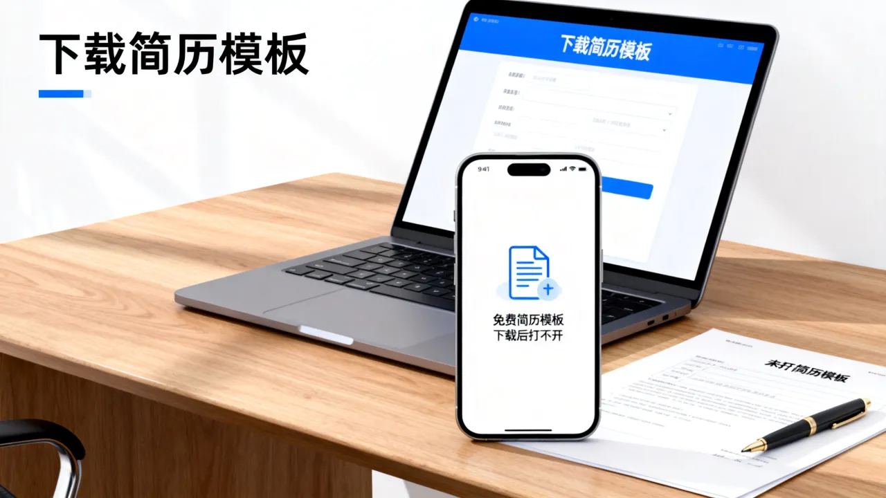 下载简历模板怎么打开,免费简历模板下载后打不开怎么办