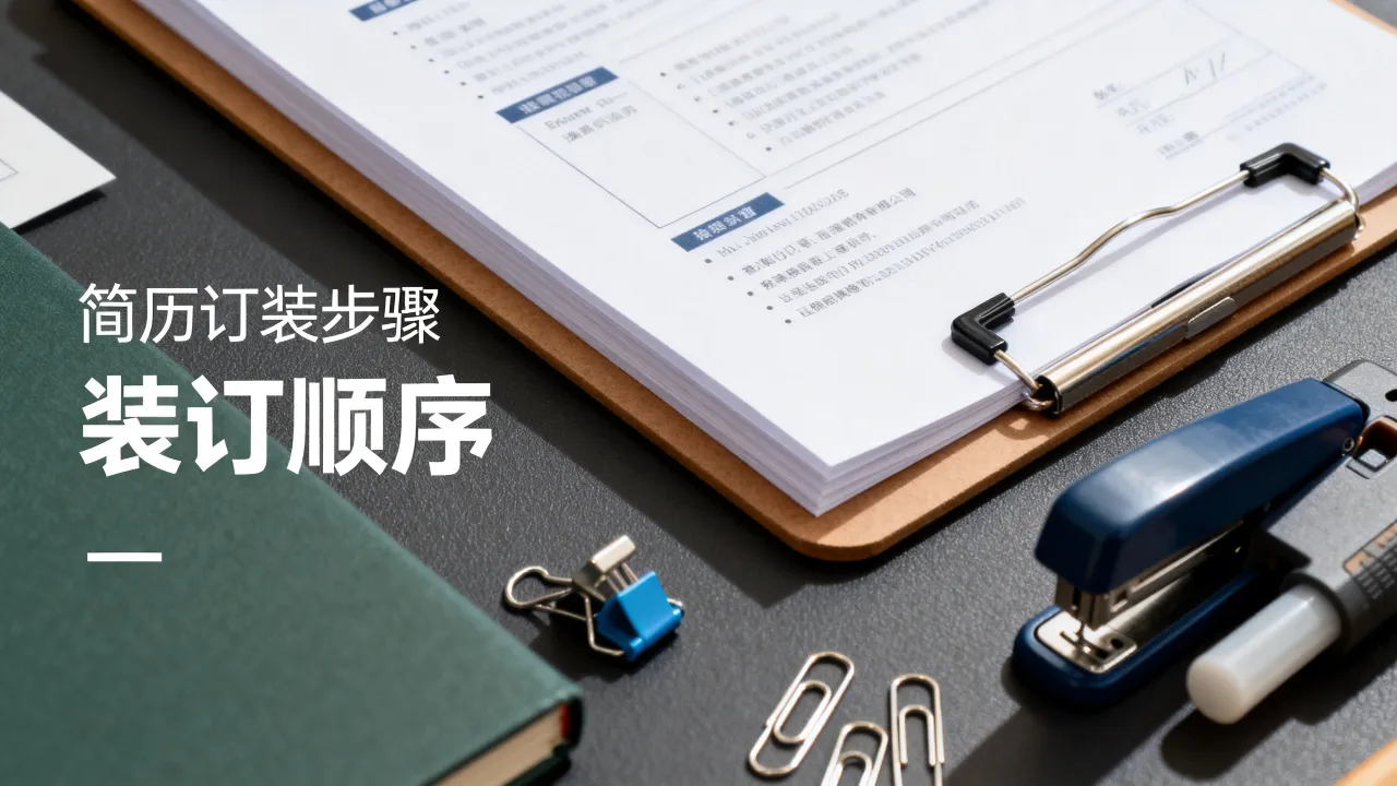 求职简历怎么订装,装订顺序有哪些讲究