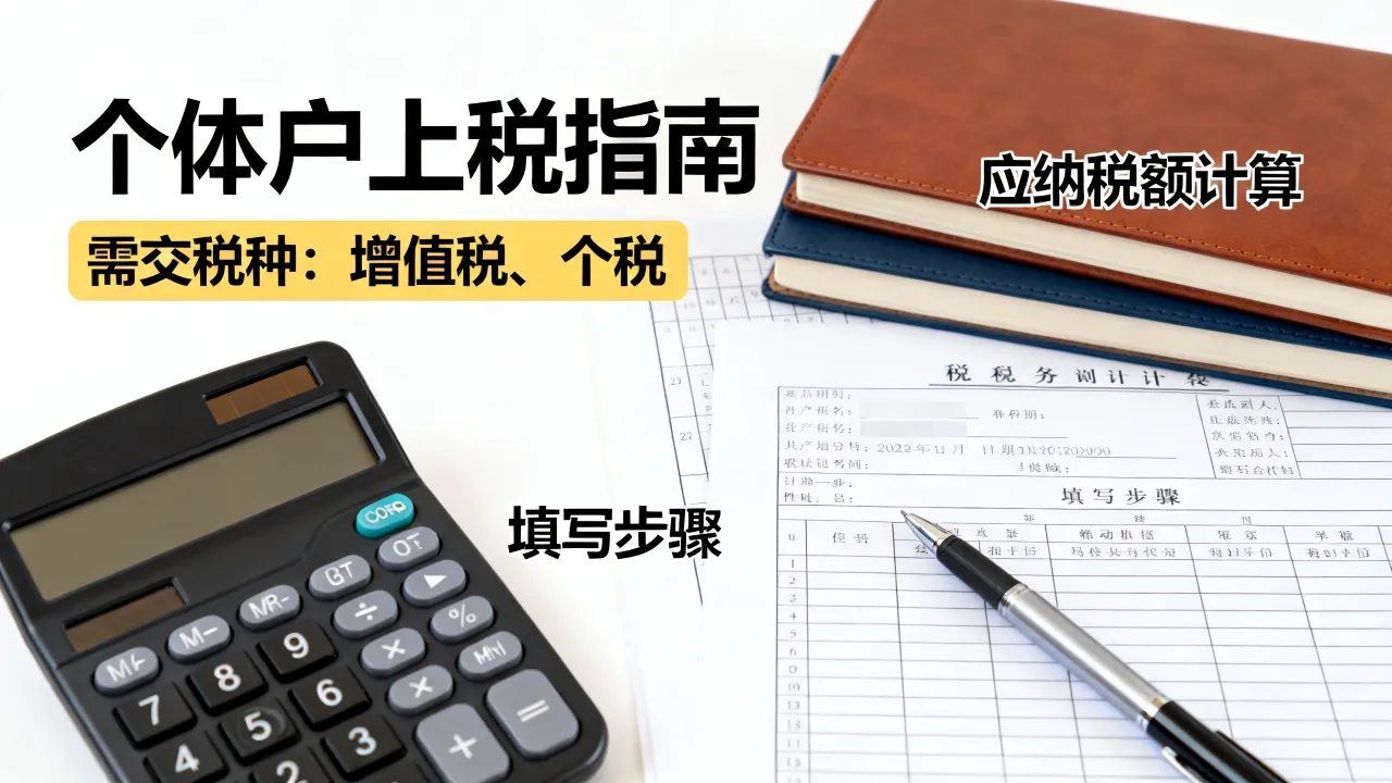 个体户如何上税?个体户交税怎么交,需要交哪些税?