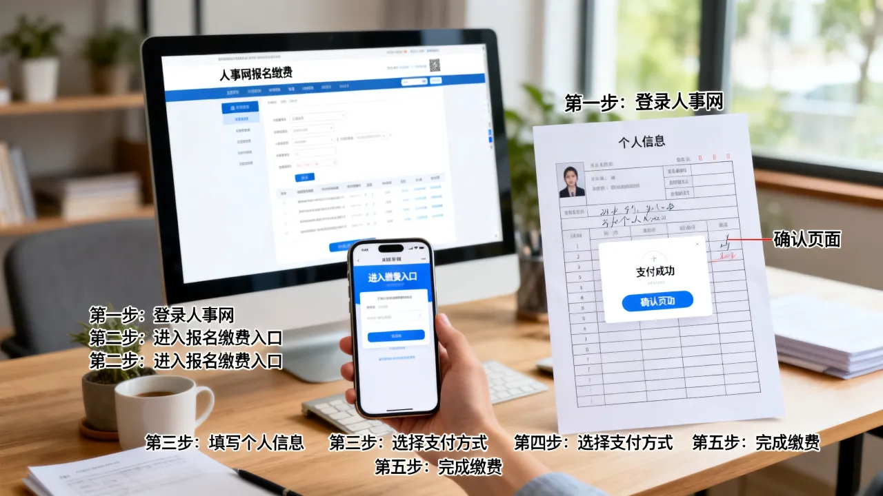 人事网报名缴费怎么操作?缴费入口流程详解-图3 人事网报名缴费怎么操作?缴费入口流程详解-图3