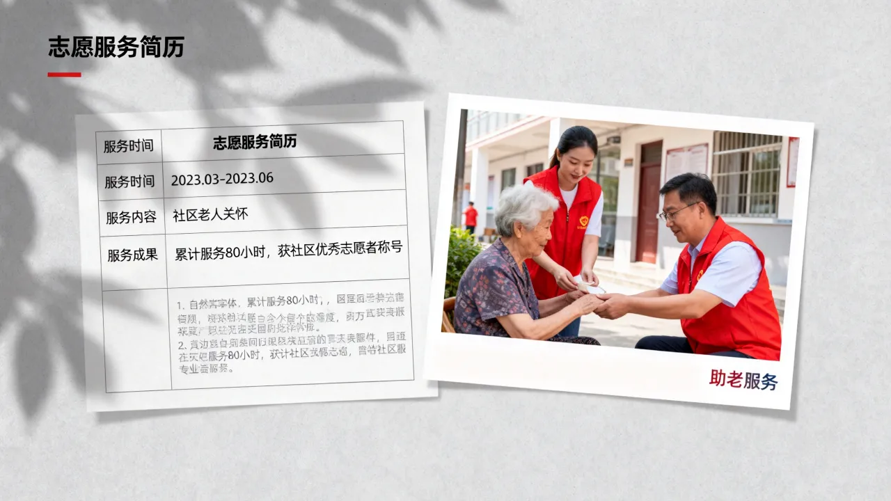 志愿服务简历怎么填写,志愿经历怎么写更出彩?-图3 志愿服务简历怎么填写,志愿经历怎么写更出彩?-图3