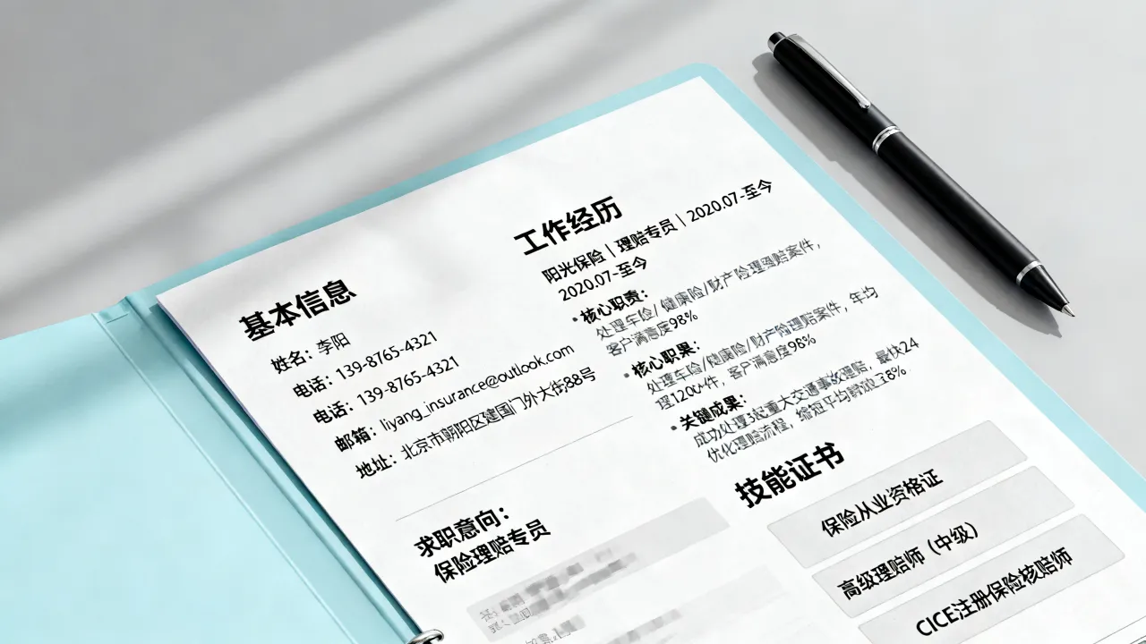 做过保险简历怎么写,突出保险理赔案例的简历写法技巧?-图3 做过保险简历怎么写,突出保险理赔案例的简历写法技巧?-图3