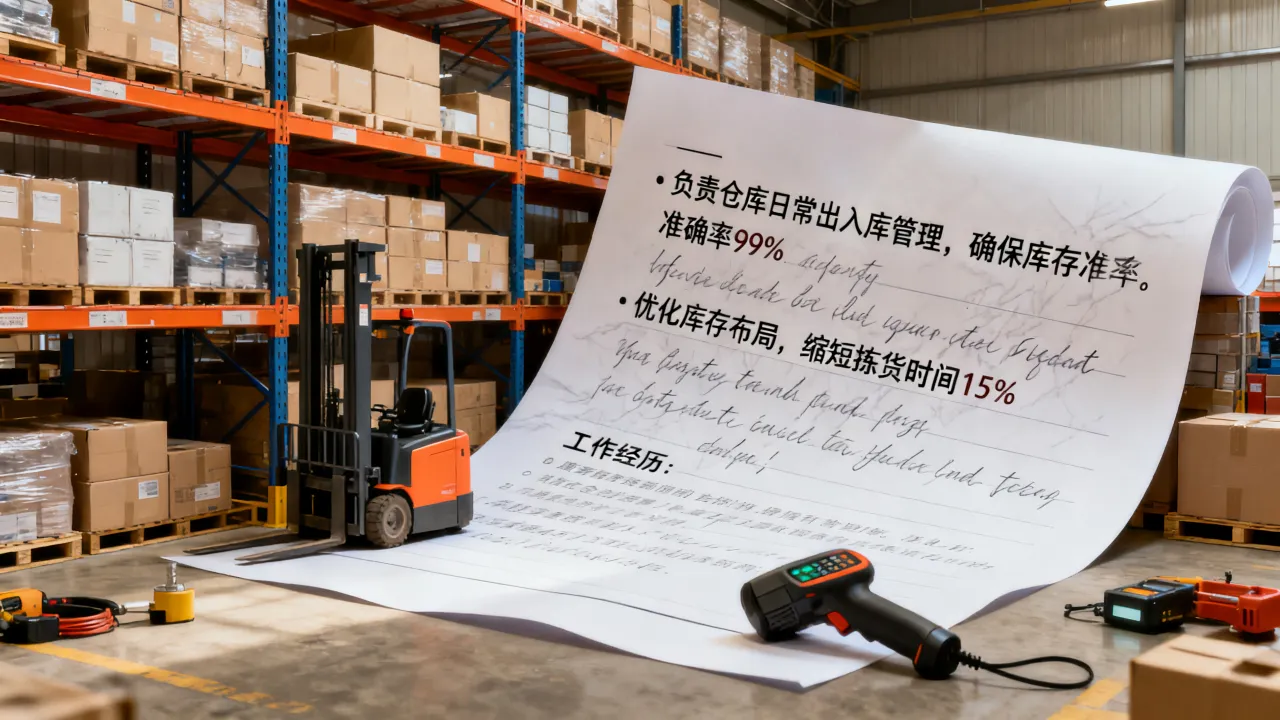 简历仓库管理怎么写，仓库管理员简历工作经历如何写？-图2