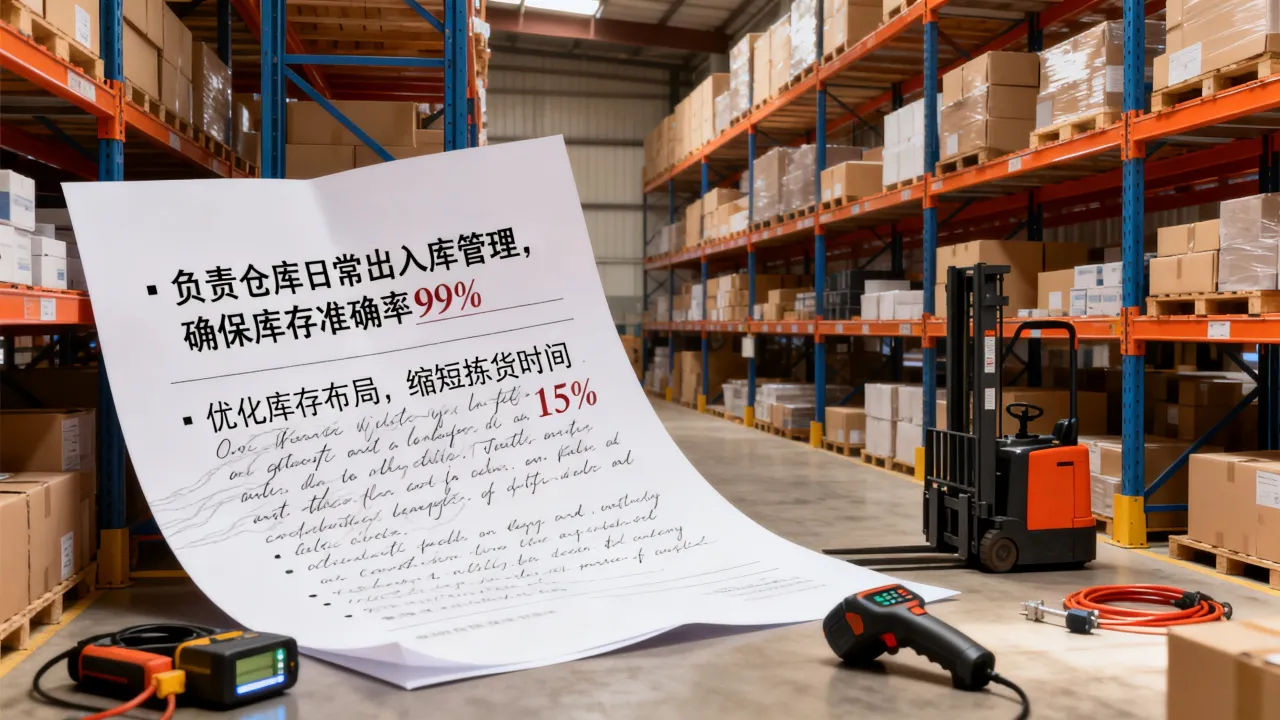 简历仓库管理怎么写，仓库管理员简历工作经历如何写？-图3