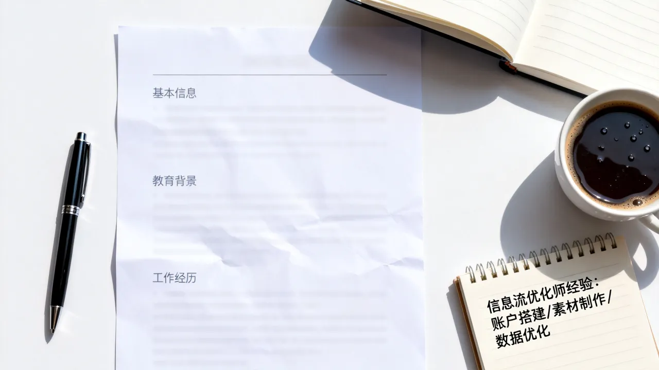 广告运营怎么写简历?零基础转行信息流优化师简历经验怎么写?-图2 广告运营怎么写简历?零基础转行信息流优化师简历经验怎么写?-图2
