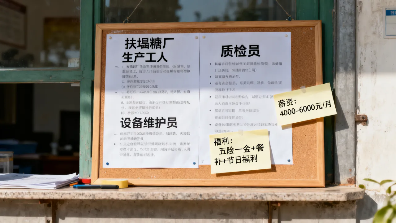 扶绥糖厂招聘有哪些岗位,待遇怎么样?-图1 扶绥糖厂招聘有哪些岗位,待遇怎么样?-图1