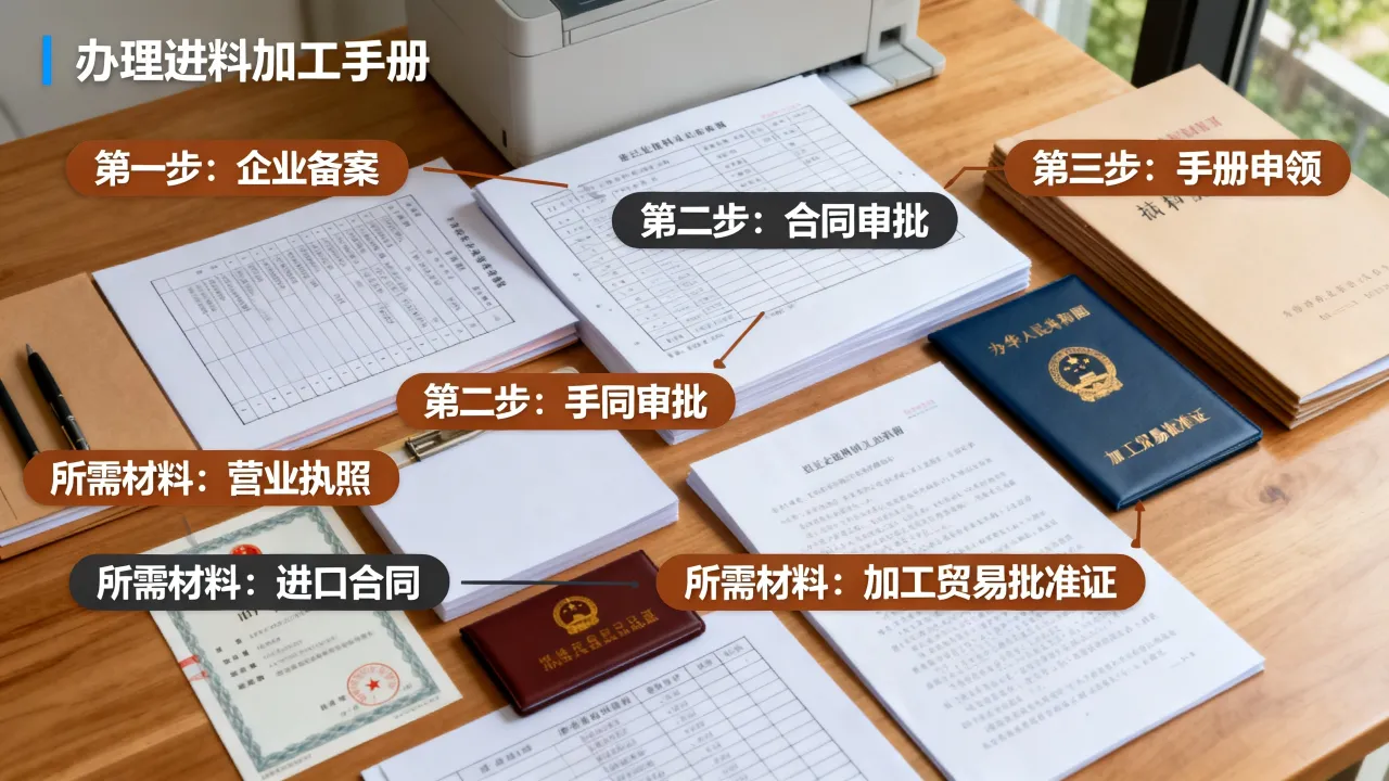 如何办理进料加工手册,进料加工手册办理流程及所需材料有哪些?-图3 如何办理进料加工手册,进料加工手册办理流程及所需材料有哪些?-图3