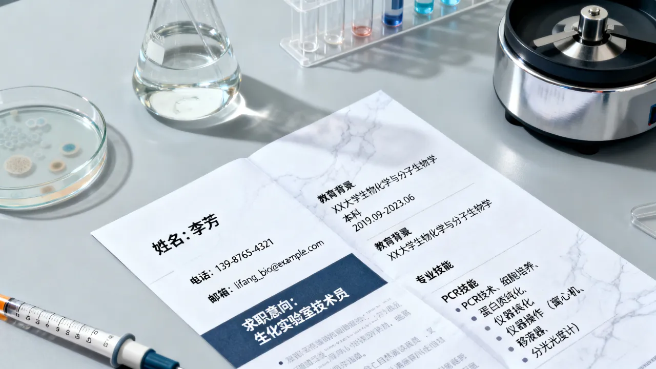 生化部怎么写简历?生化实验室简历模板怎么选