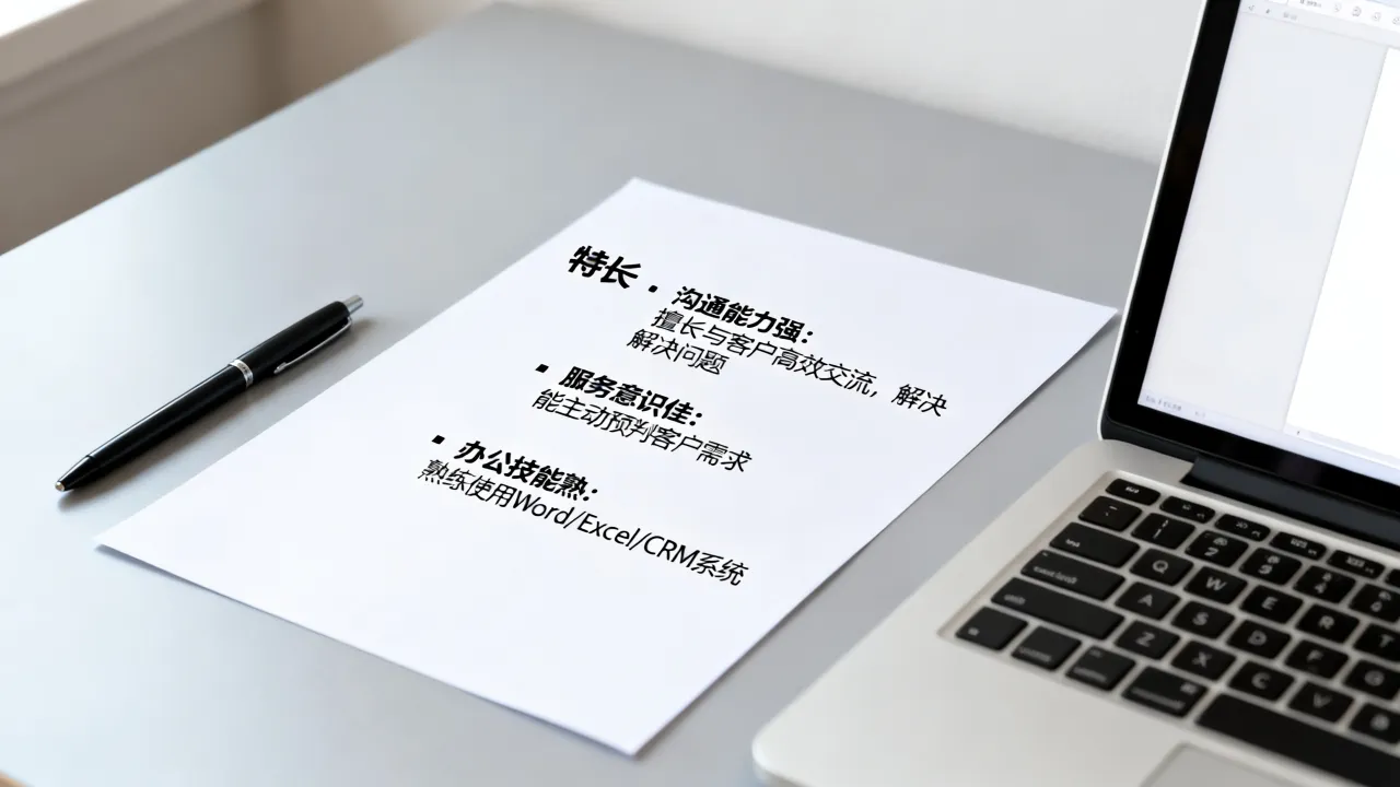 前台客服特长怎么写,简历中特长栏怎么填写?