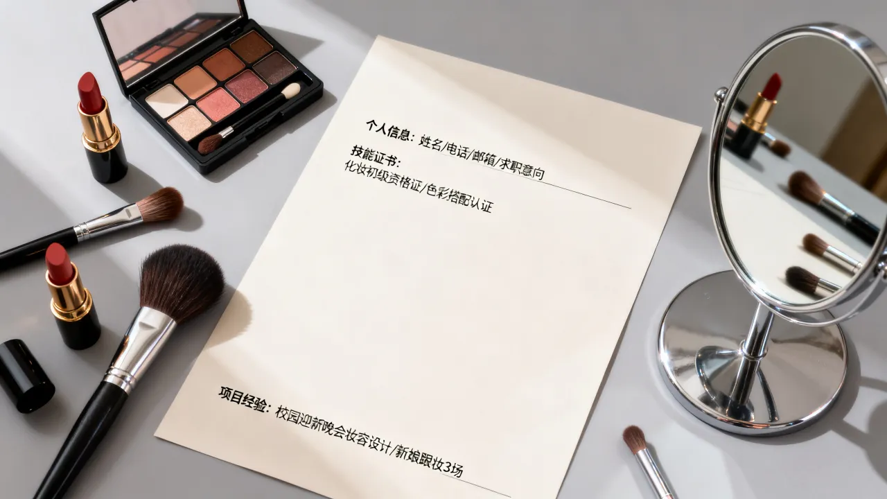 彩妆师简历应该怎么写?零基础如何突出优势拿offer-图2 彩妆师简历应该怎么写?零基础如何突出优势拿offer-图2