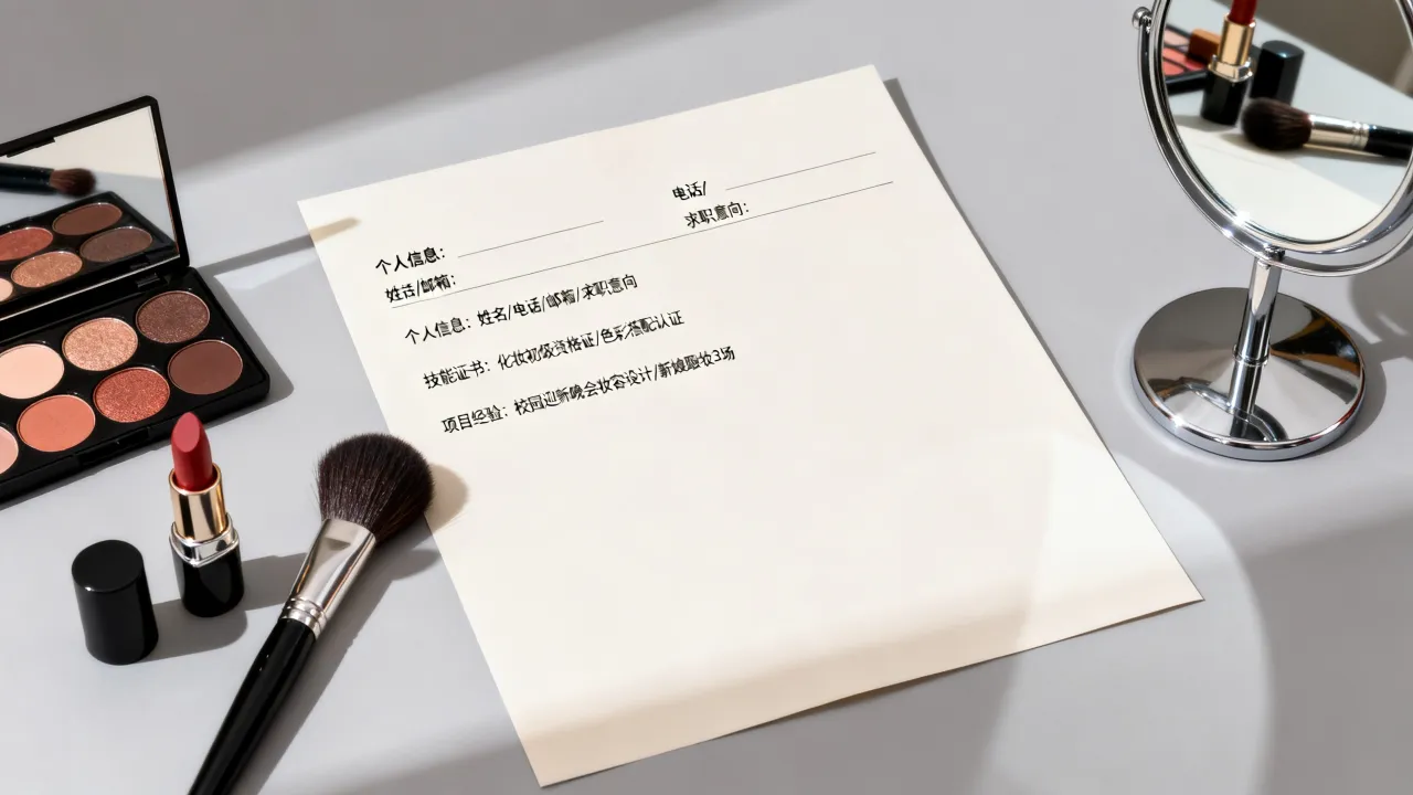 彩妆师简历应该怎么写?零基础如何突出优势拿offer-图3 彩妆师简历应该怎么写?零基础如何突出优势拿offer-图3