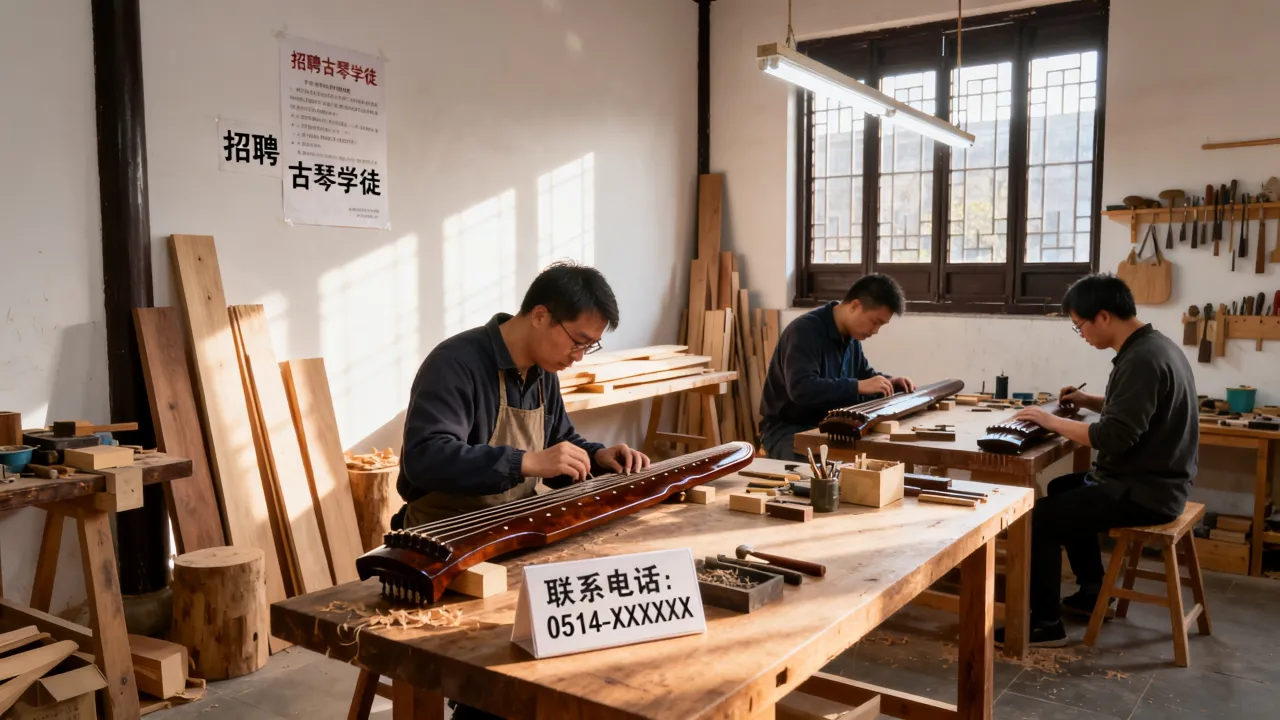扬州古琴厂招聘学徒是真的吗,古琴学徒怎么应聘