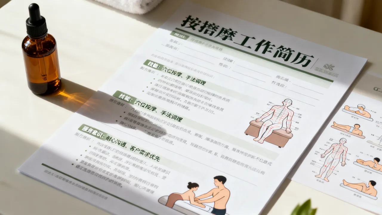 按摩工作简历怎么写,没有经验怎么突出自身优势?