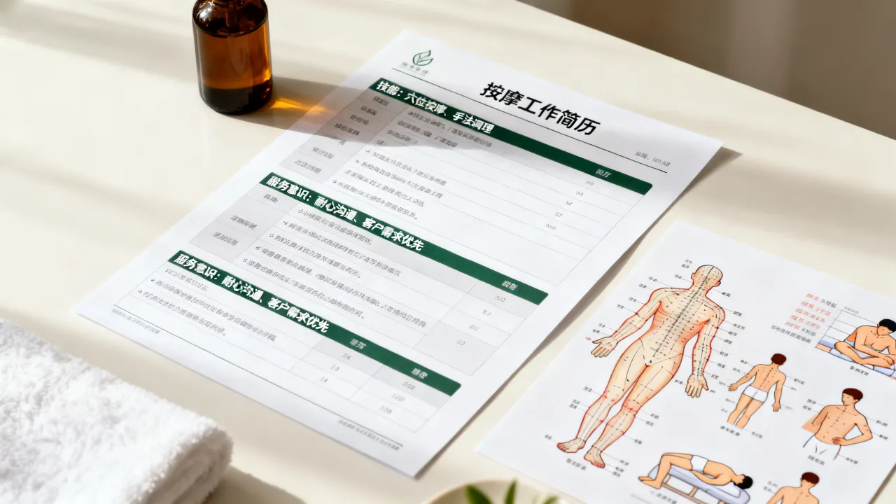 按摩工作简历怎么写，没有经验怎么突出自身优势？-图2