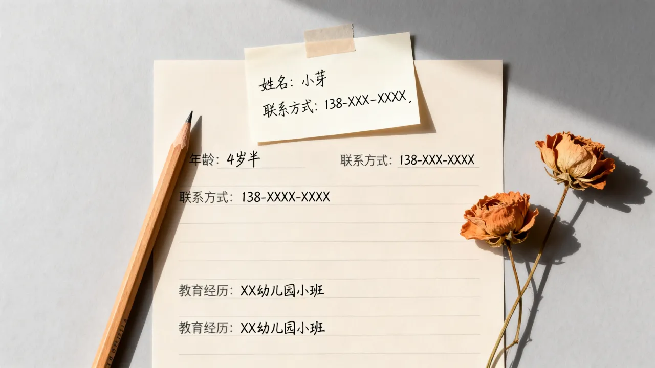 学前简历怎么做,幼儿园入园简历模板在哪里找