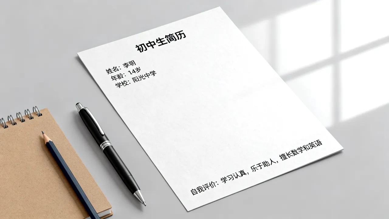 初中简历怎么写,初中生个人简历模板自我评价范文怎么写