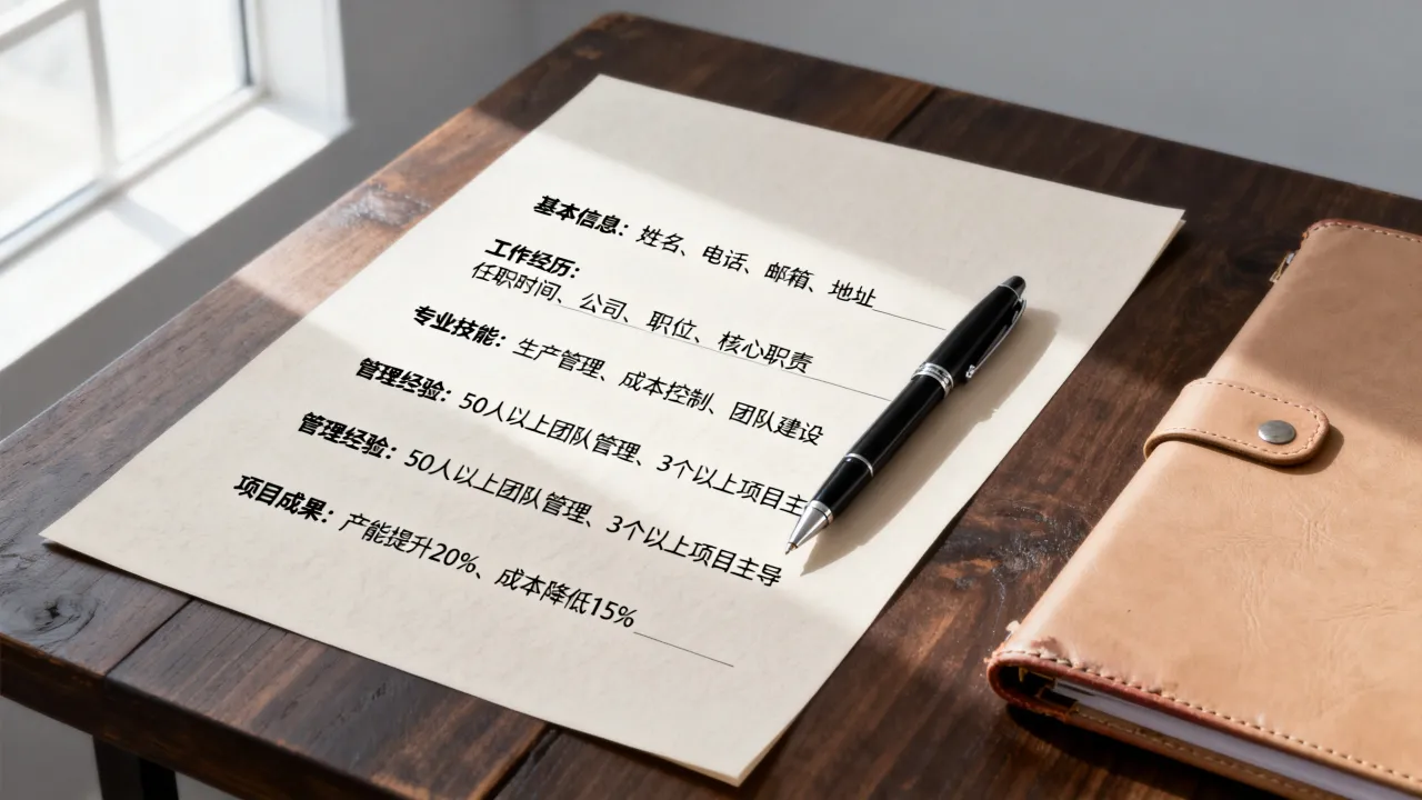 应聘厂长简历怎么写，必备内容和加分项有哪些？-图2