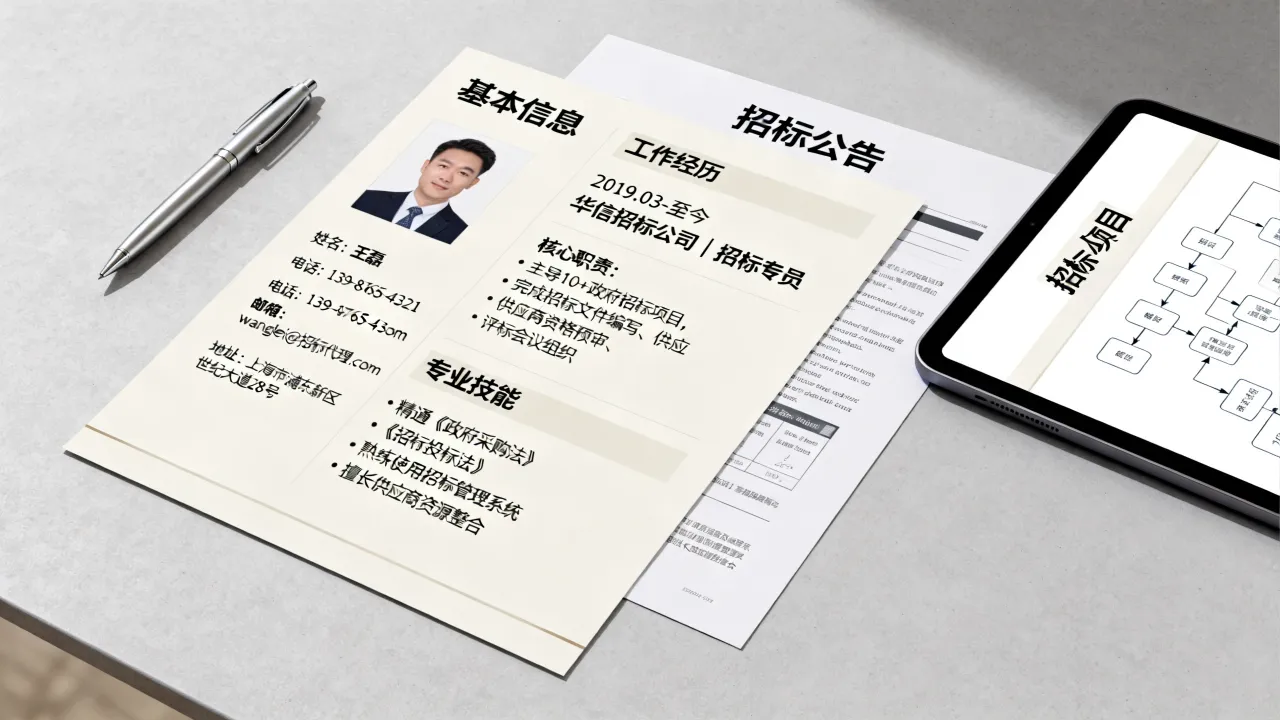 招标人简历怎么写,招标人简历工作经历怎么写