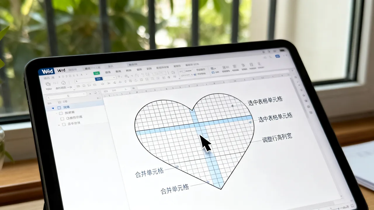 表格心形怎么画,Word表格怎么画爱心形状-图3 表格心形怎么画,Word表格怎么画爱心形状-图3