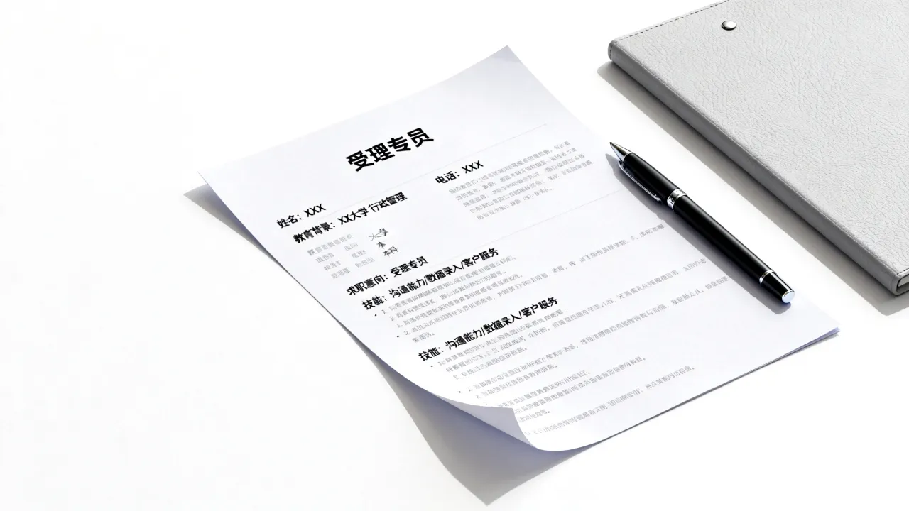受理专员简历怎么写?零经验如何突出优势?-图2 受理专员简历怎么写?零经验如何突出优势?-图2